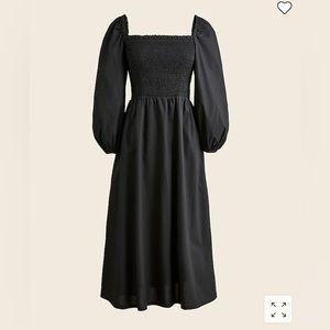NWT J.Crew Smocked Puff Sleeve Dress